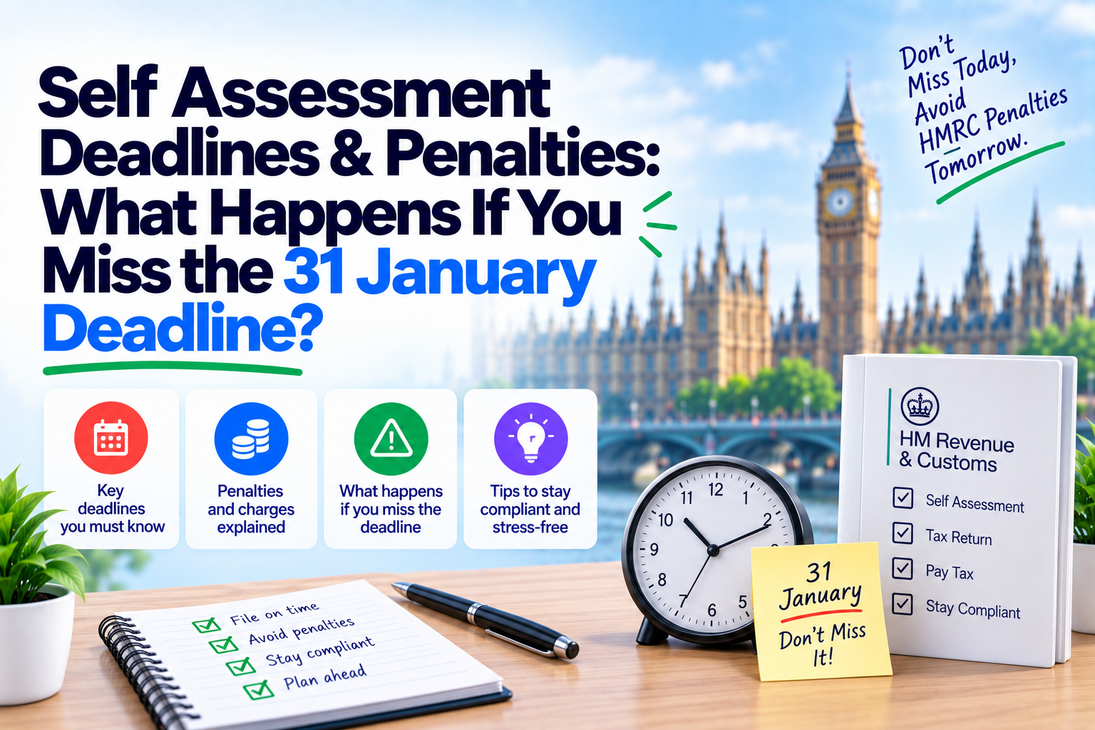 Self Assessment Deadlines & Penalties: What Happens If You Miss the 31 January Deadline?