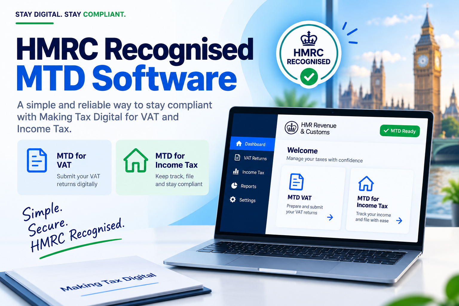 HMRC Recognised MTD Software — File from £5.99/Year
